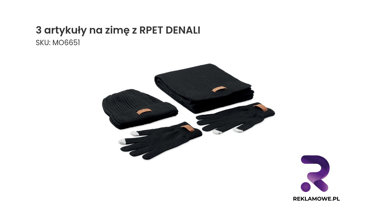 Produkty na zimę wykonane z materiału RPET Denali