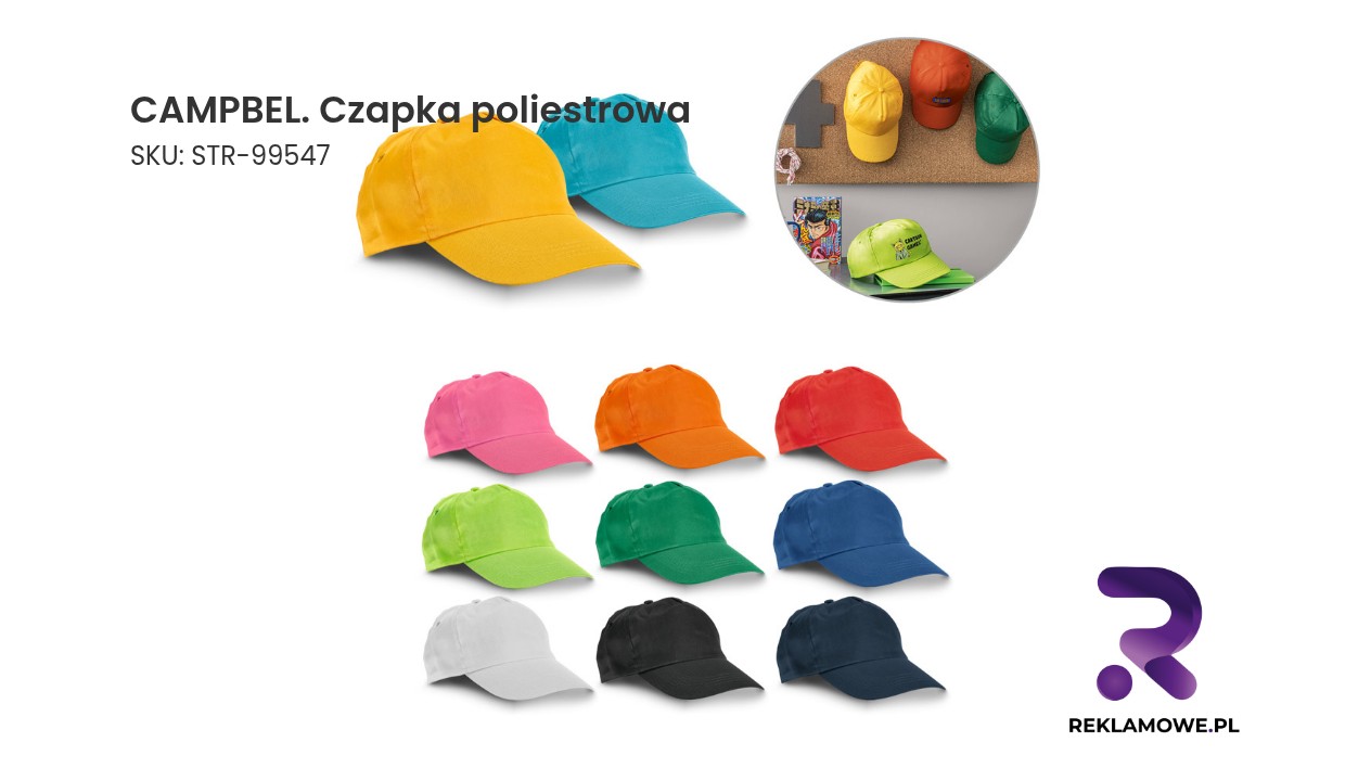 CAMPBEL. Czapka poliestrowa Czapka poliestrowa marki CAMPBEL