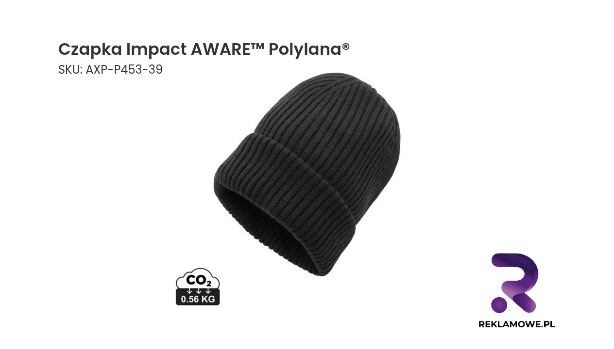 Ekologiczna czapka Impact AWARE Polylana w kolorze szarym
