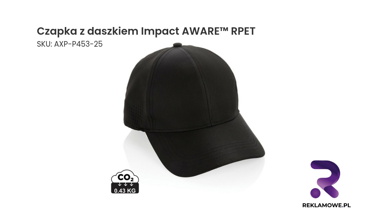 Czapka z daszkiem Impact AWARE wykonana z recyklingowanego PET
