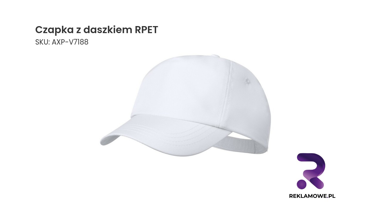 Ekologiczna czapka z daszkiem wykonana z recyklingowanego PET