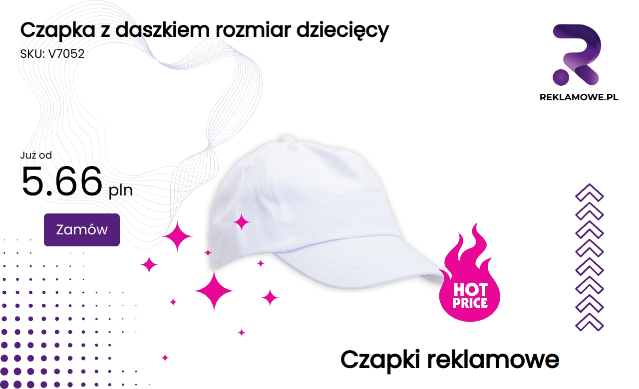 Czapka z daszkiem w rozmiarze dziecięcym