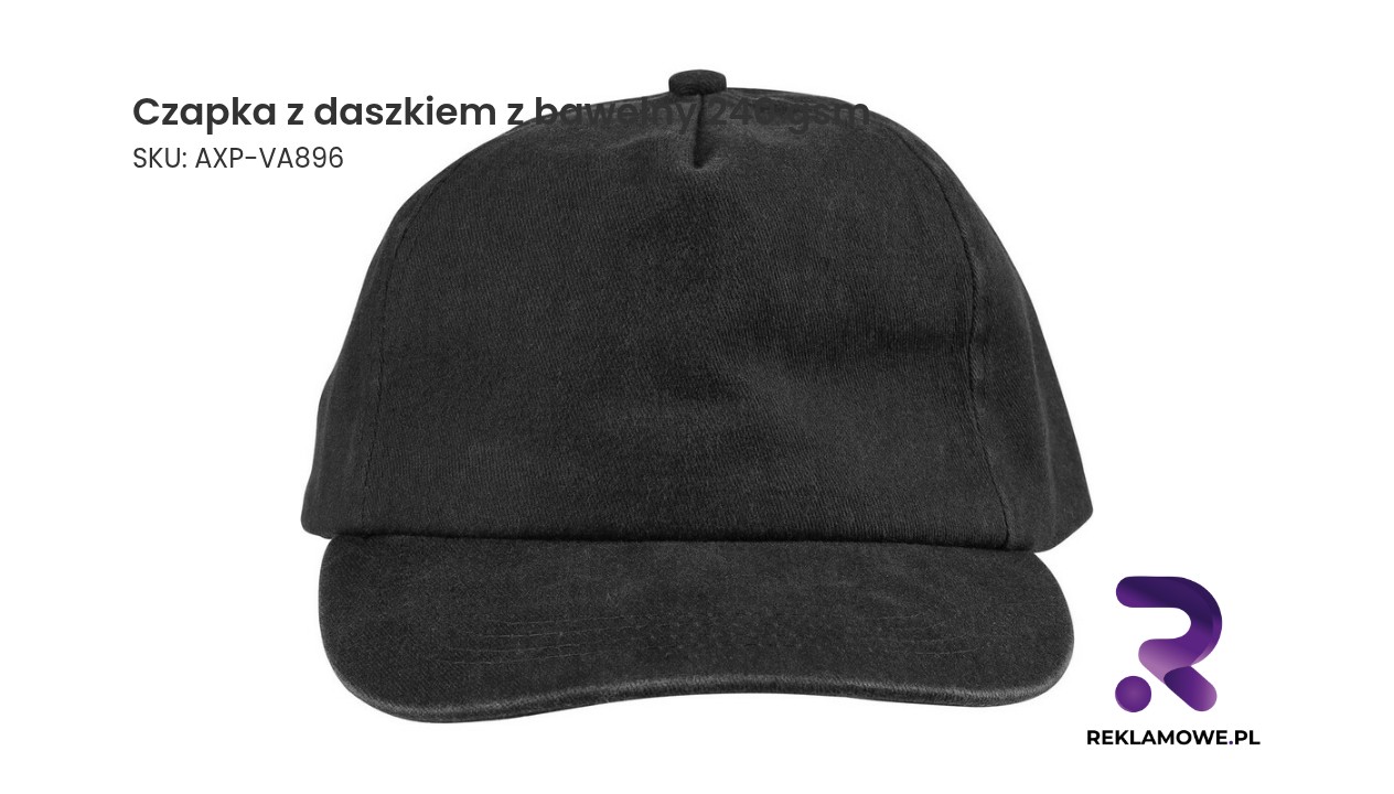 Czapka z daszkiem wykonana z bawełny 240 gsm