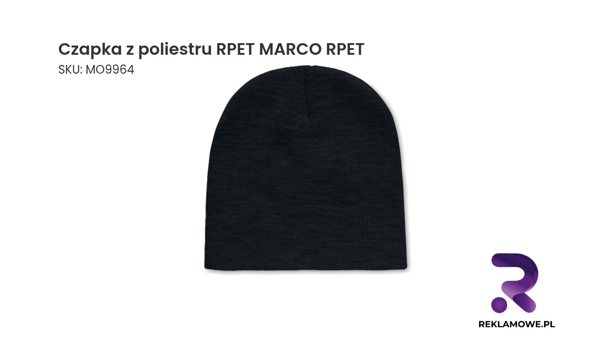 Czapka z recyklingowanego poliestru RPET, model MARCO RPET