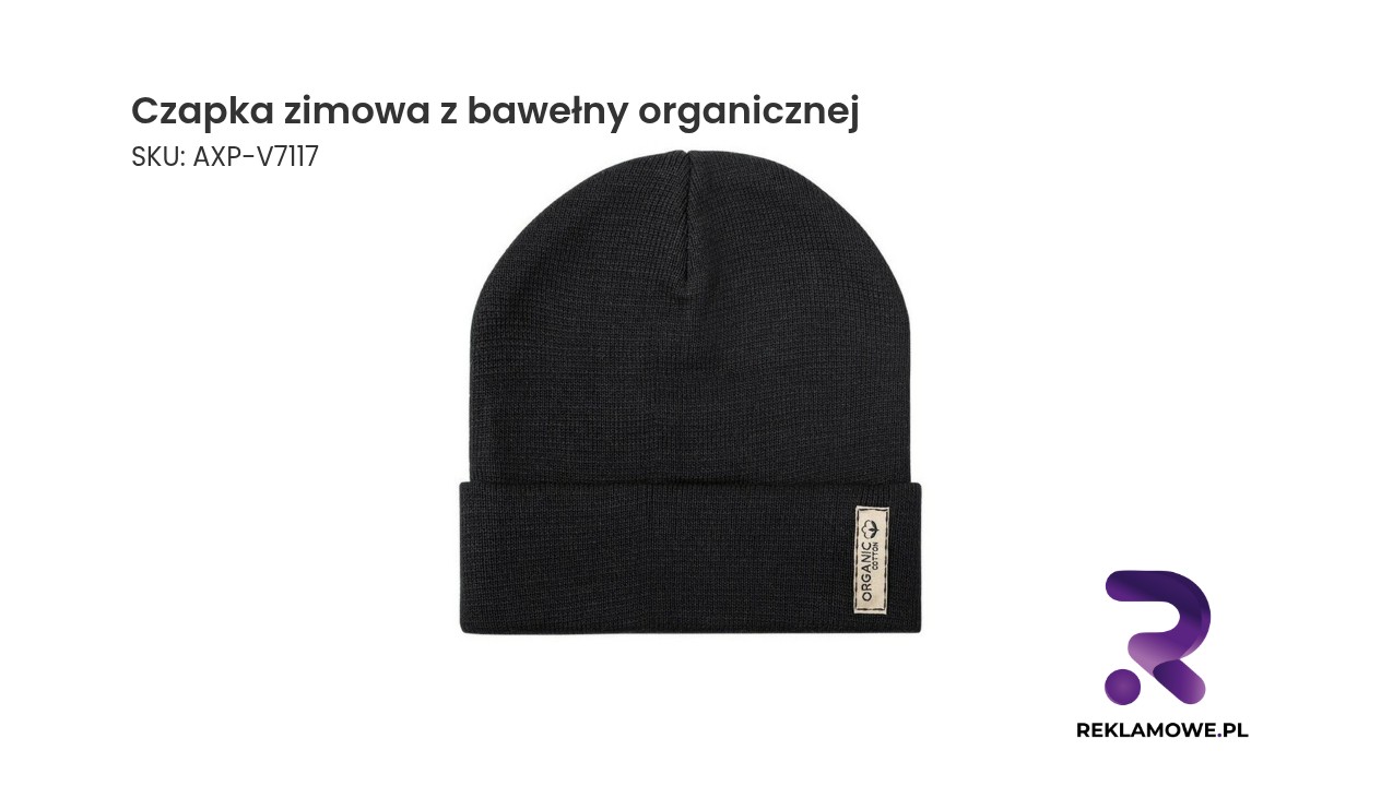Czapka zimowa z bawełny organicznej