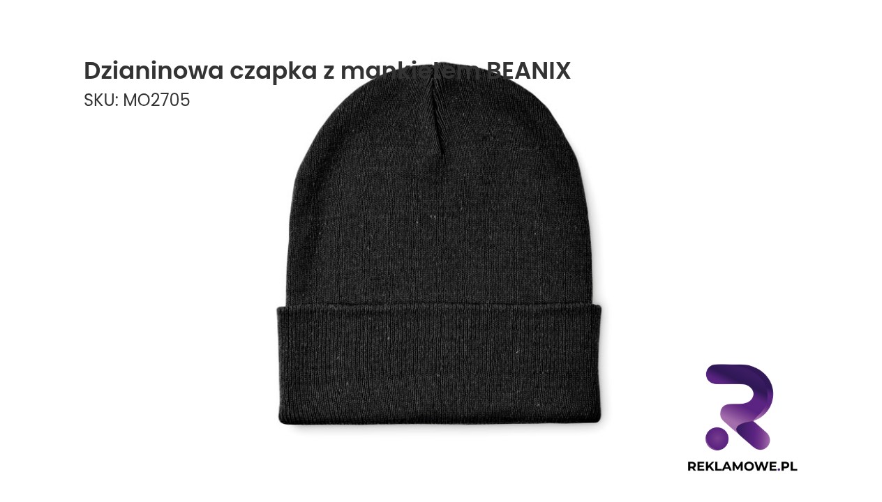 Dzianinowa czapka z mankietem BEANIX Dzianinowa czapka z mankietem marki BEANIX