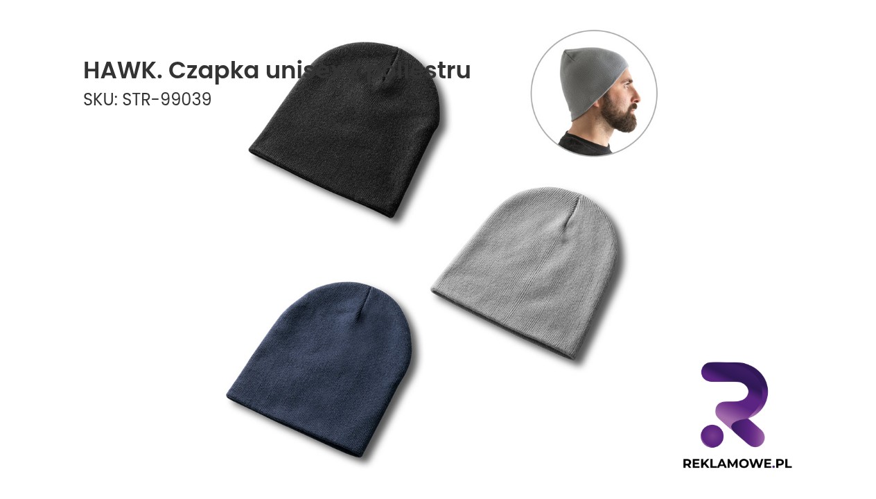 Czapka unisex marki HAWK wykonana z poliestru