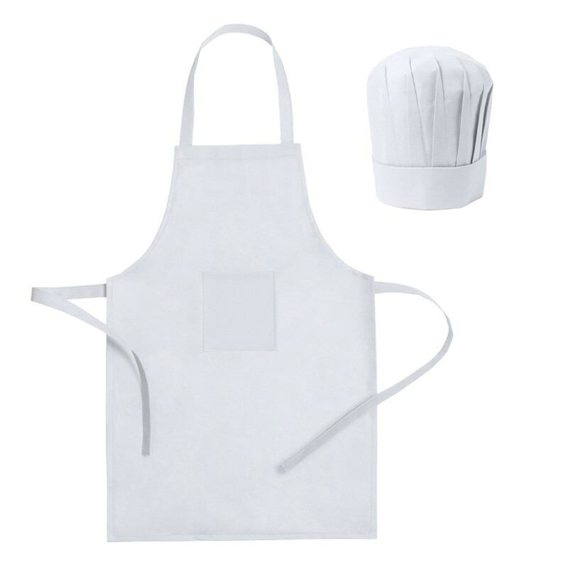 Zestaw małego kucharza, fartuch kuchenny i czapka kucharska, rozmiar dziecięcy V9542-02_AAA01