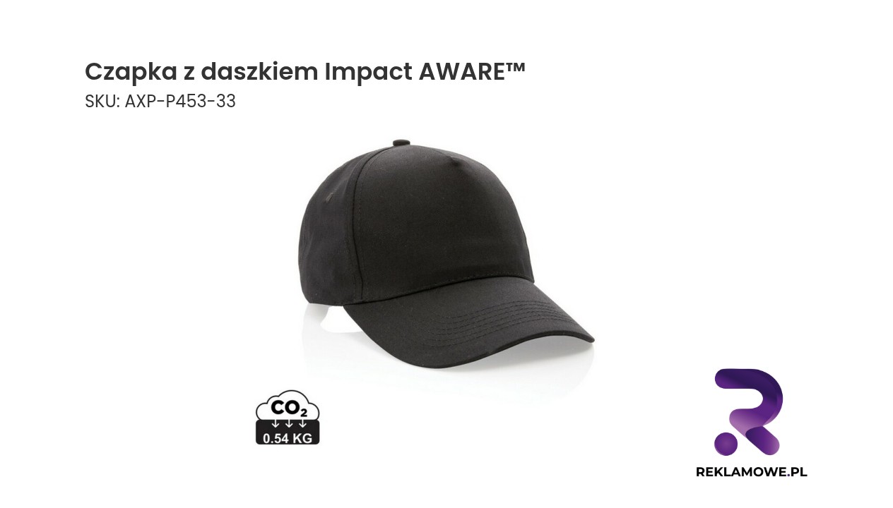 Czapka z daszkiem Impact AWARE™ Czapka z daszkiem Impact AWARE™ w kolorze czarnym