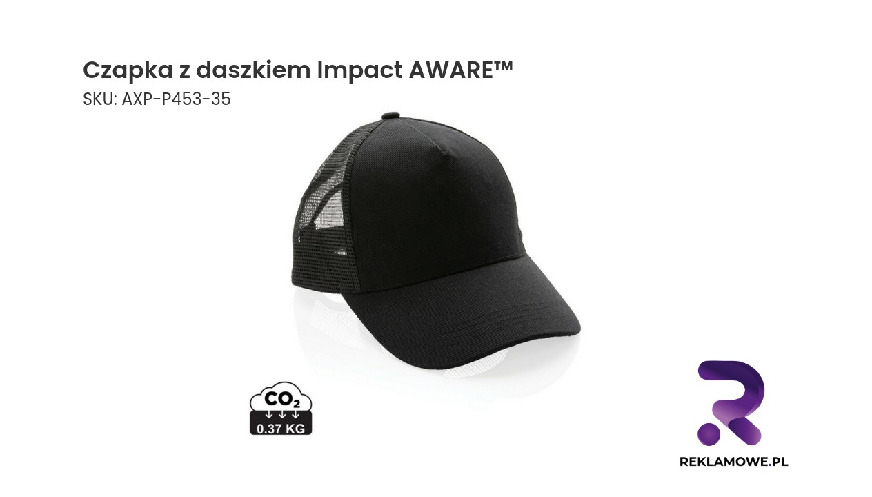 Czapka z daszkiem Impact AWARE™ – stylowa czapka reklamowa z regulowanym zapięciem