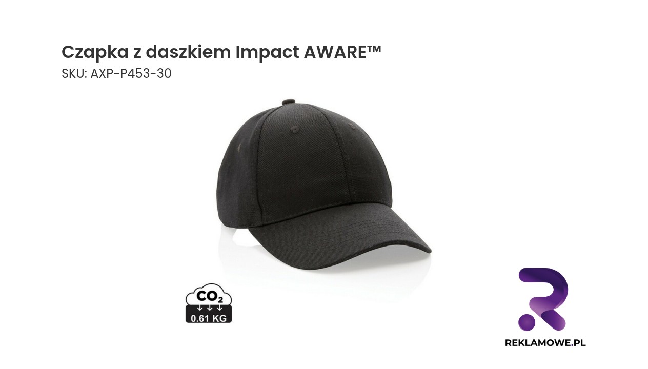 Czapka z daszkiem Impact AWARE™ Czapka z daszkiem Impact AWARE™ – stylowa czapka reklamowa z regulowanym zapięciem