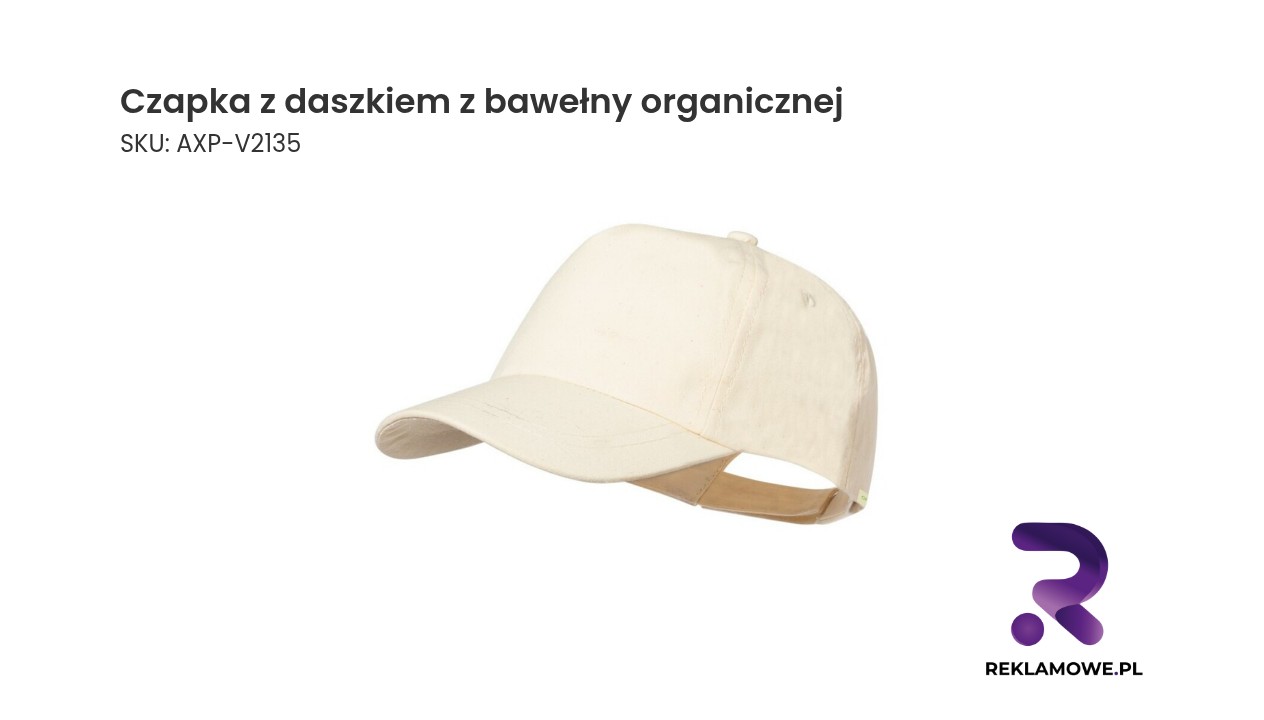 Czapka z daszkiem z bawełny organicznej, rozmiar dziecięcy Czapka z daszkiem wykonana z bawełny organicznej