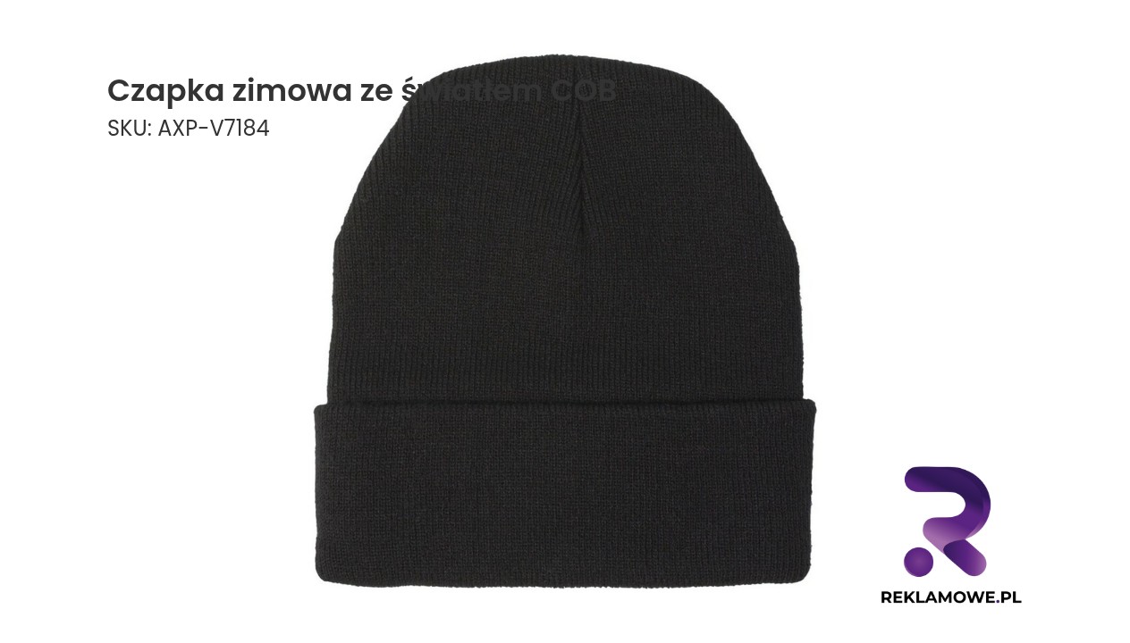 Czapka zimowa ze światłem COB – ciepła czapka z wbudowaną lampką LED