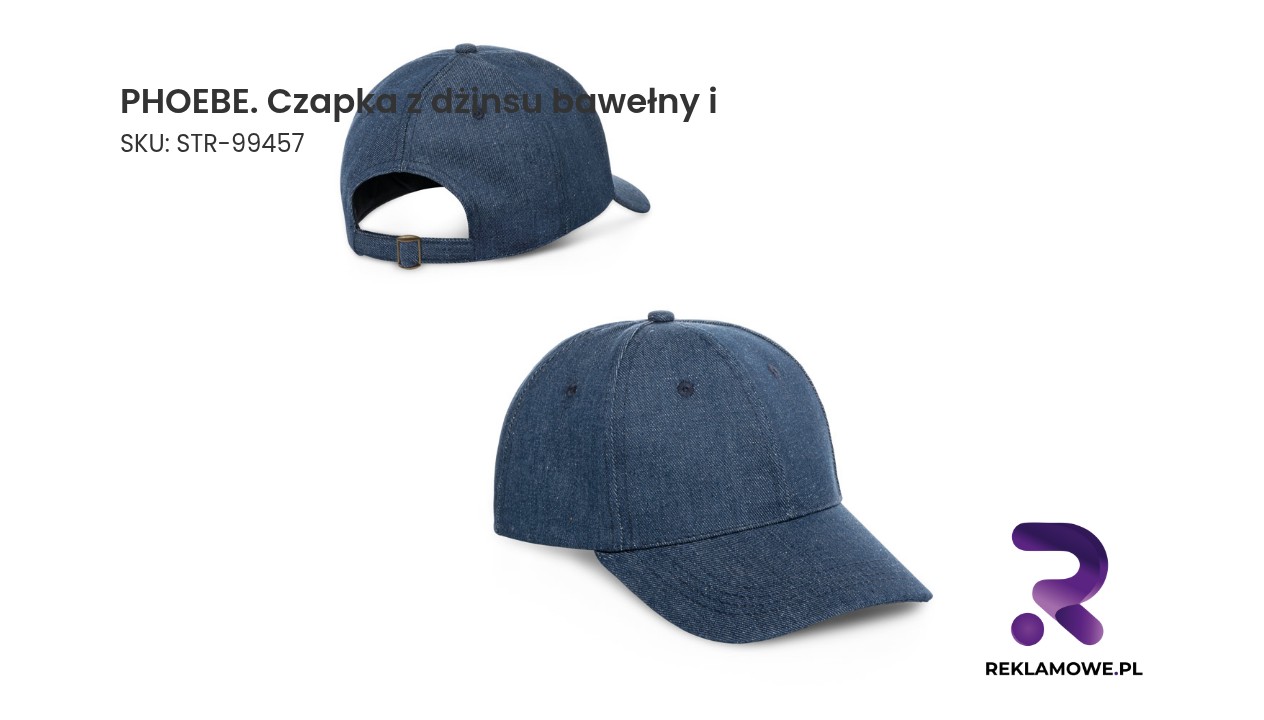PHOEBE. Czapka z dżinsu, bawełny i poliestru (300 g/m²) PHOEBE czapka z dżinsu bawełny i - stylowa czapka damska z bawełnianego denimu