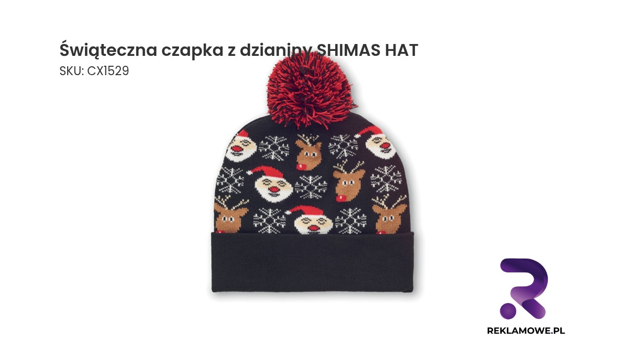 Świąteczna czapka z dzianiny SHIMAS HAT